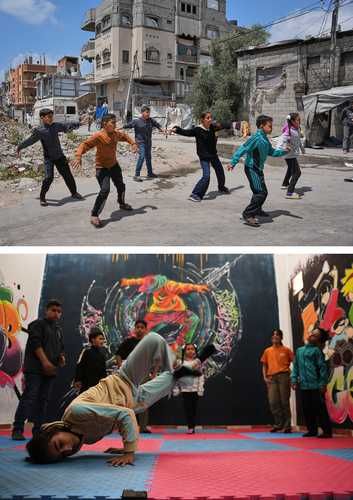 Ninos-palestinos-usan-el-breakdance-para-aliviar-el-estres-de-la-guerra-en-Nuseirat